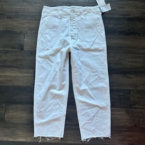 MOTHER White High Waisted Best-Selling Pants Sz 28 NWT $258